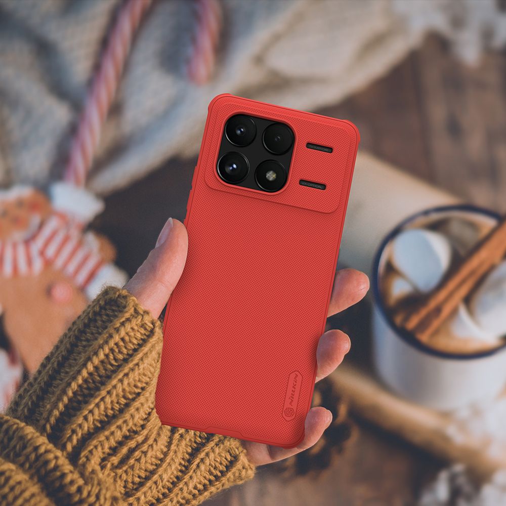 Etui Nillkin Super Frosted Shield Pro do Xiaomi POCO F6 Pro / Redmi K70 Pro / K70, czerwone